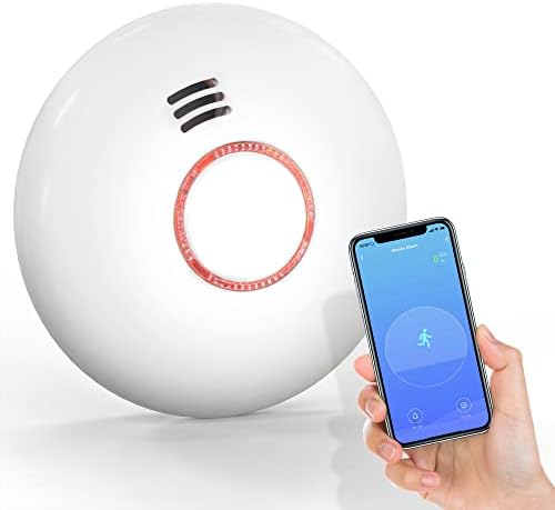 Jemay Smart Smoke Detector Receive Alerts with App, Wireless Wi-Fi Smoke Alarm with Self-Check Function, Fire Alarm with Photoelectric Sensor, Replaceable Lithium Battery & Silence Button Deals