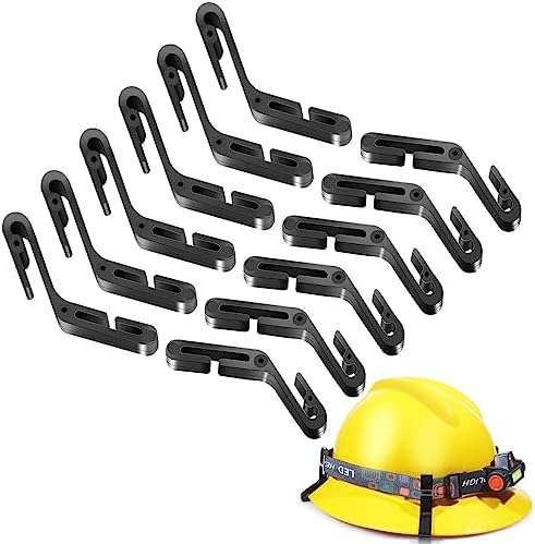 Dekeliy 12 Pack Hard Hat Light Clip Hard Hat Accessories, Anti-Slip Stable Helmet Light Clips for Headlamp Deals
